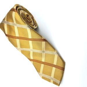 Elegant Gold and Brown Men's Tie